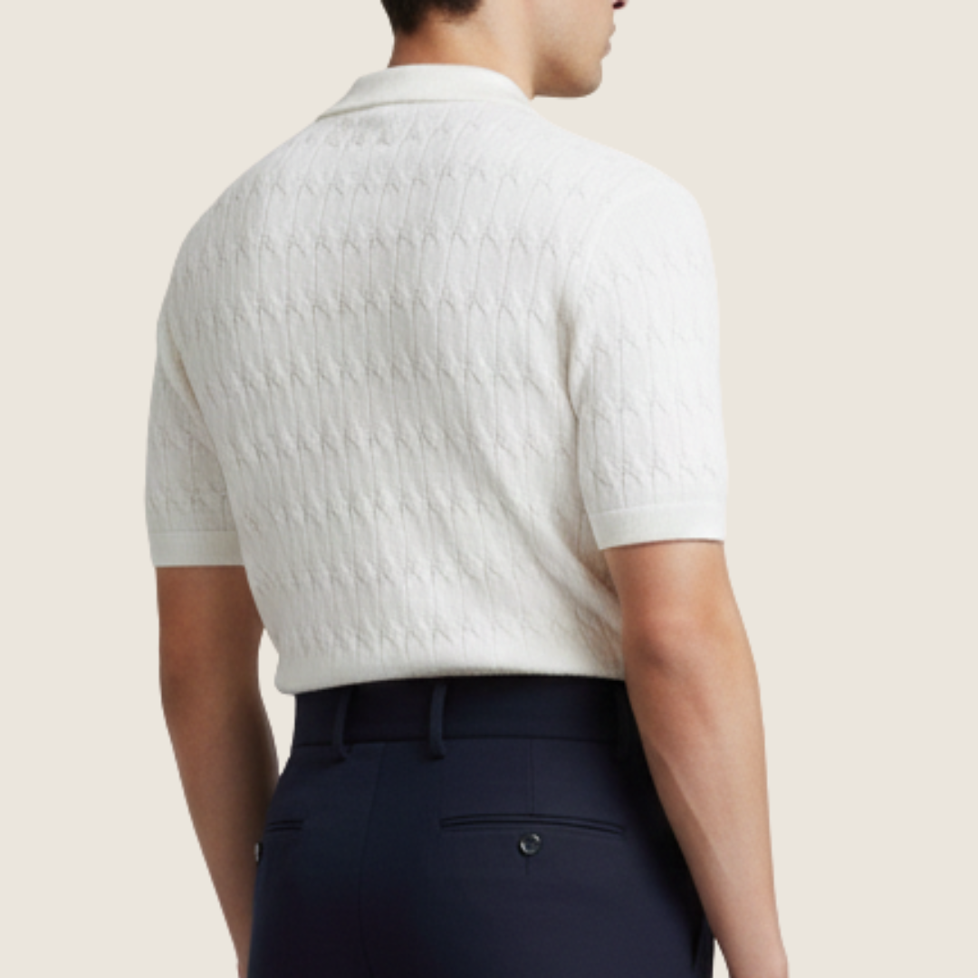 Noel | Men's Textured Short Sleeve Polo Shirt