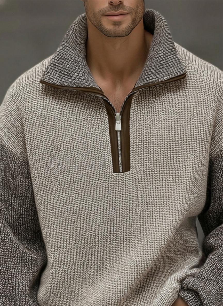 Otis | Men's Half-Zip Color Block Sweater