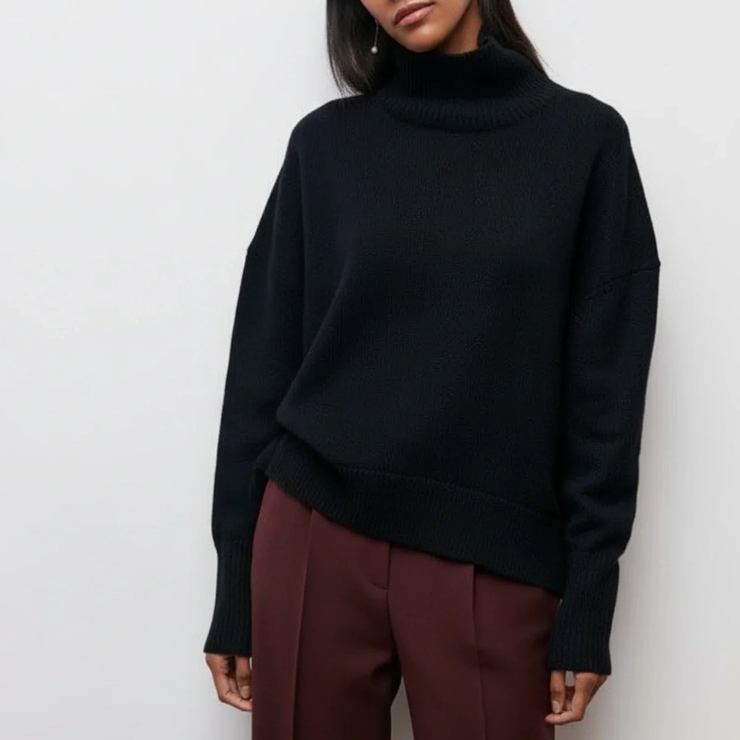 Oversized Turtleneck Sweater for Women