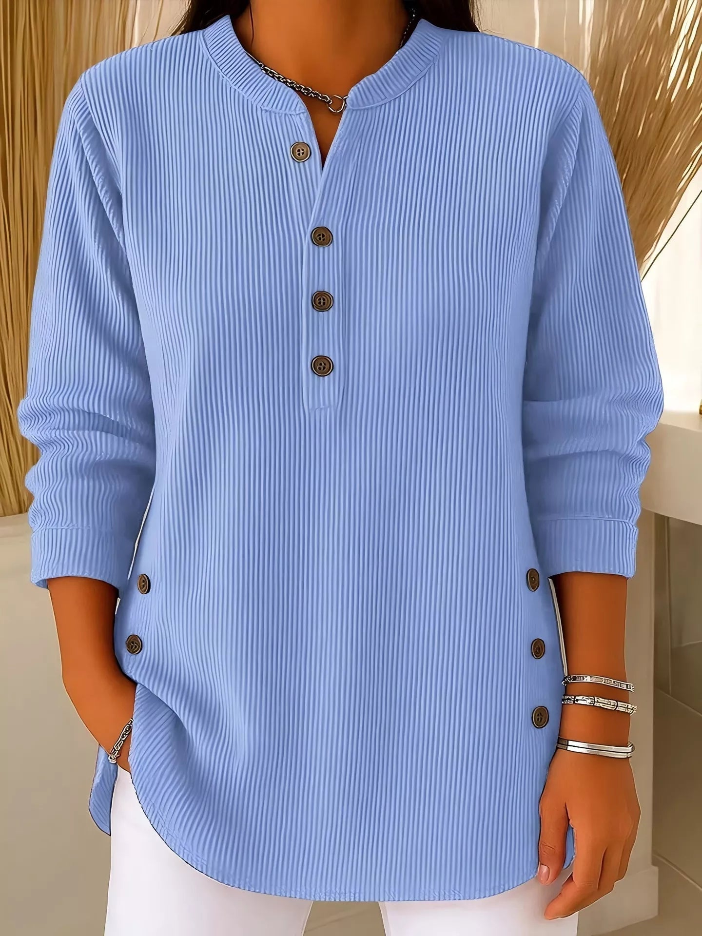 Pam | Women's Long Sleeve Tunic Blouse