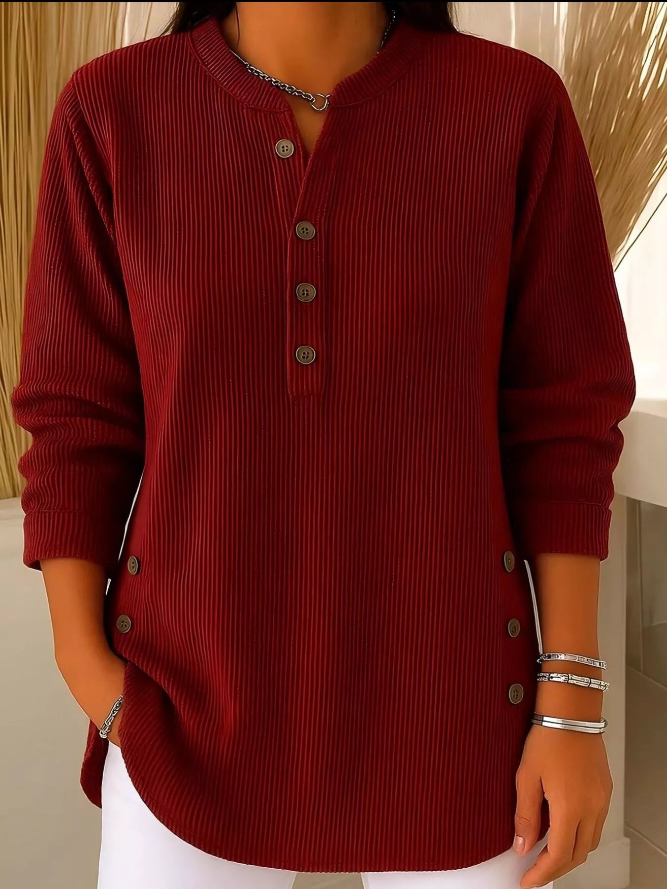 Pam | Women's Long Sleeve Tunic Blouse