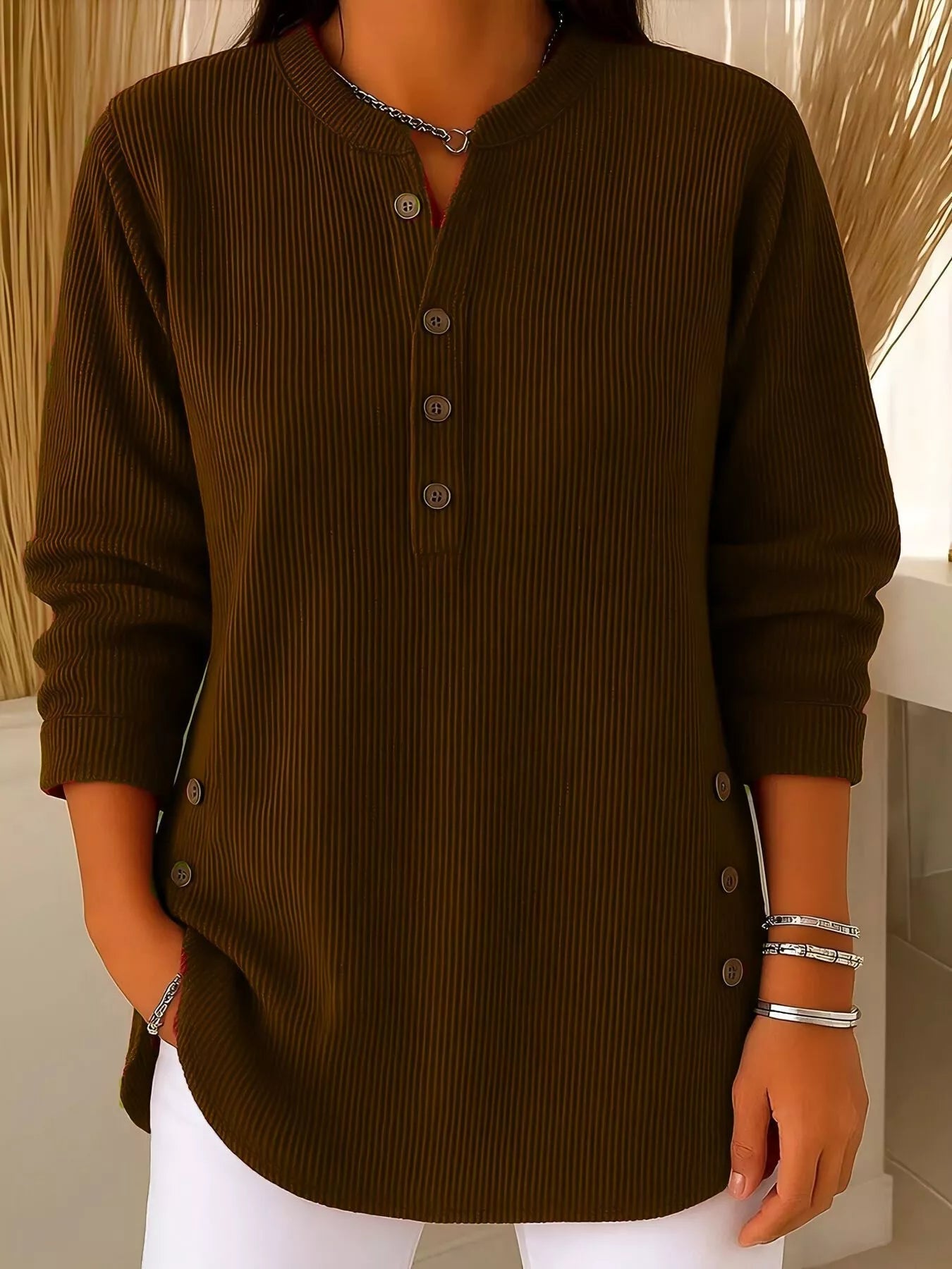 Pam | Women's Long Sleeve Tunic Blouse