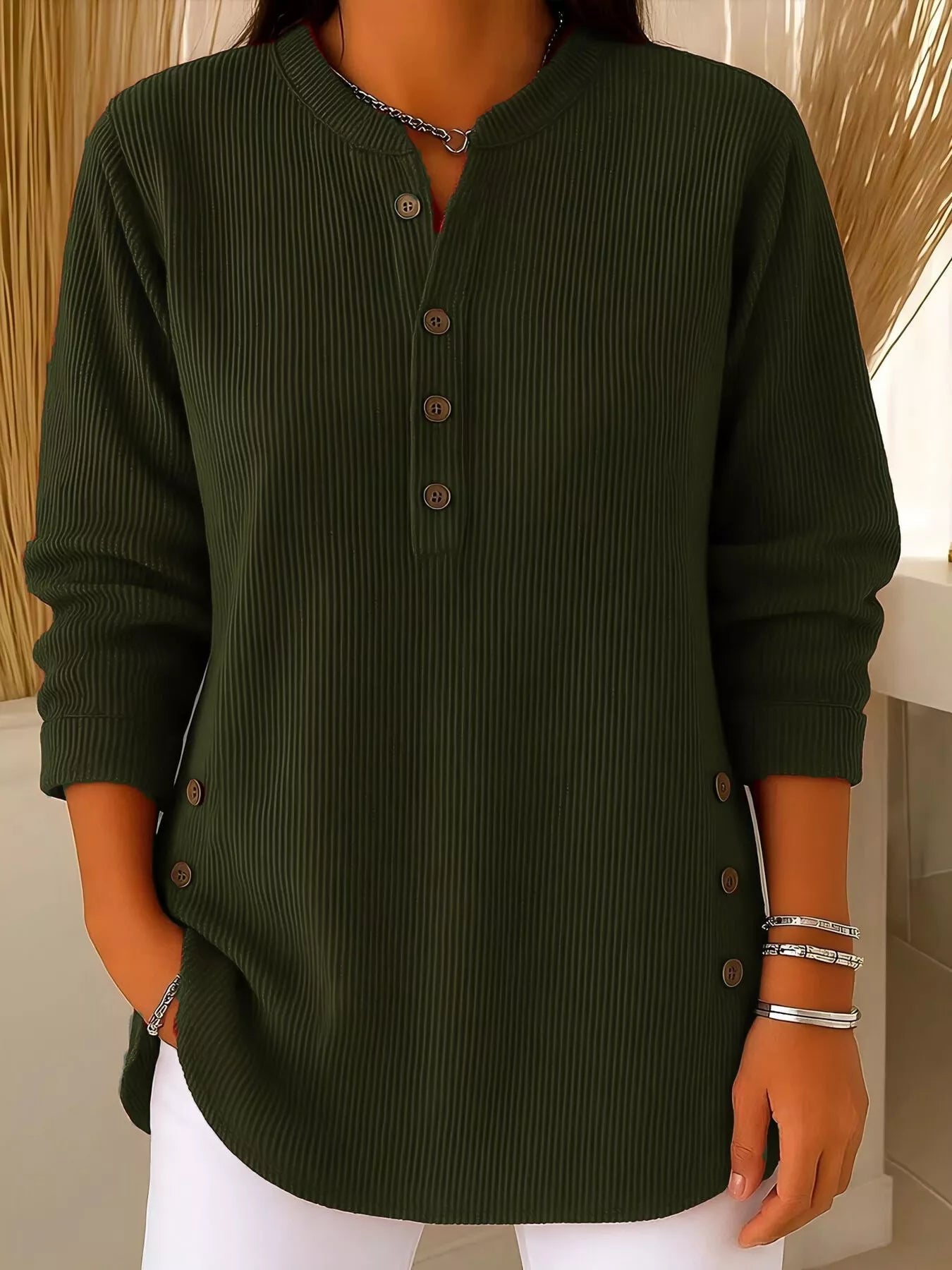 Pam | Women's Long Sleeve Tunic Blouse
