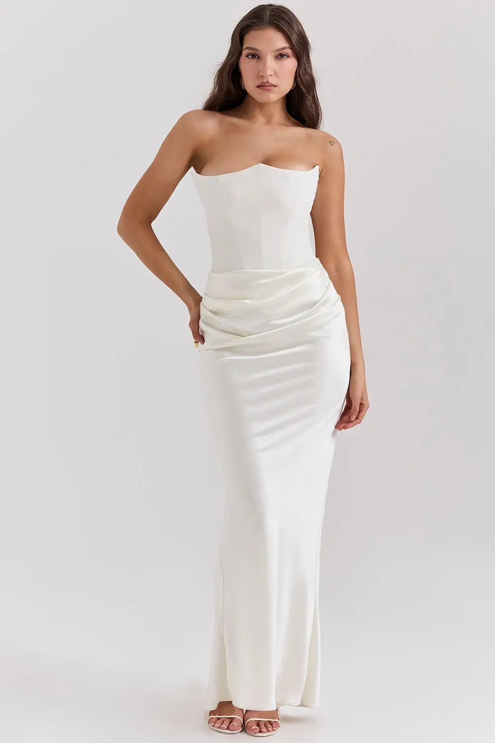 Piper | Women's Strapless Bodycon Midi Dress