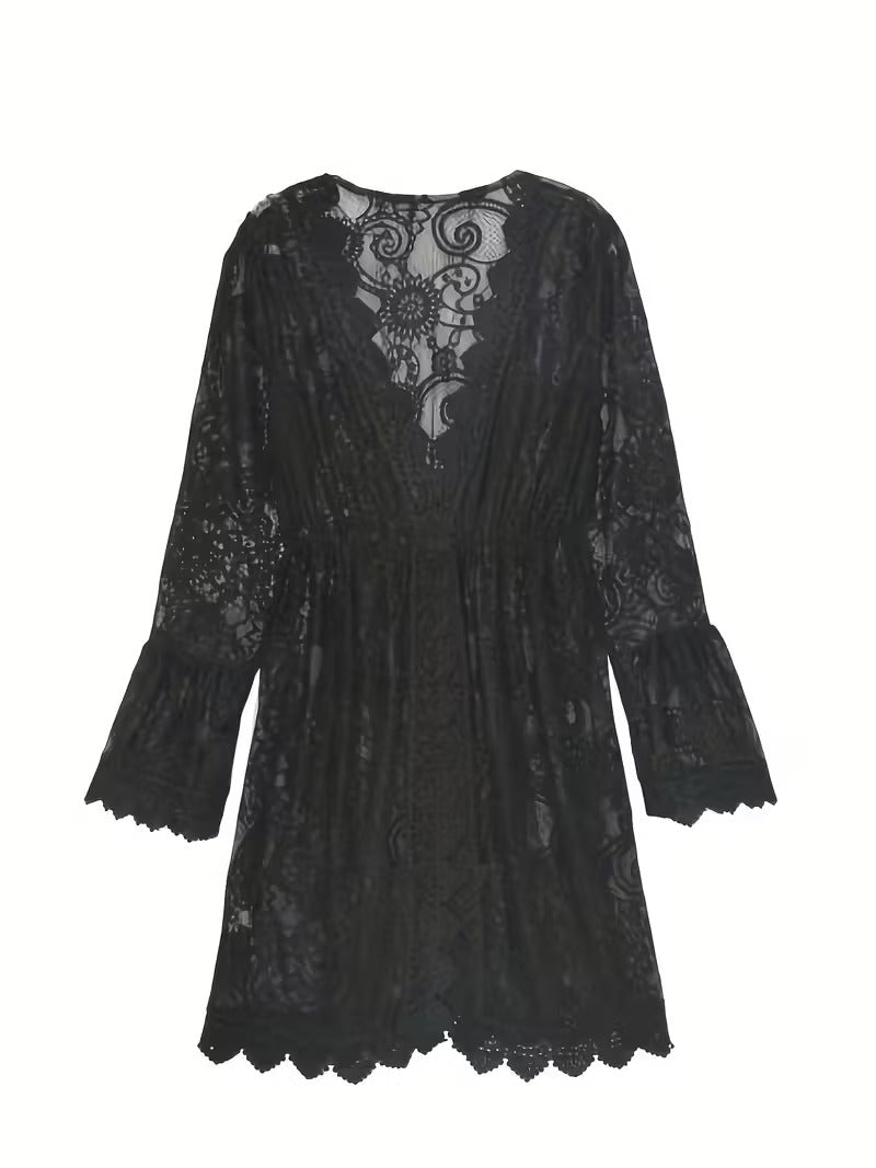 Raegan | Women's V-Neck Lace Mini Dress
