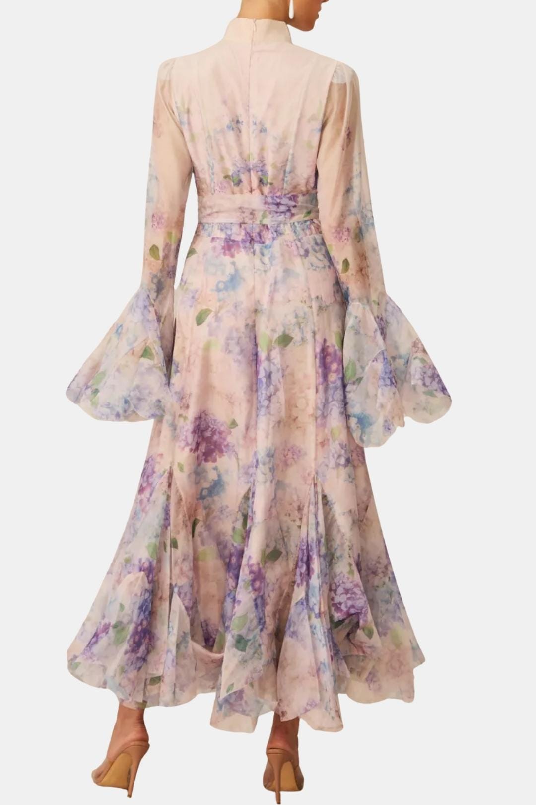 Reba | Women's Ruffle Sleeve Maxi Dress