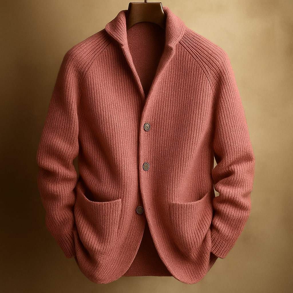 Rhys | Men's Shawl Collar Button-Front Cardigan