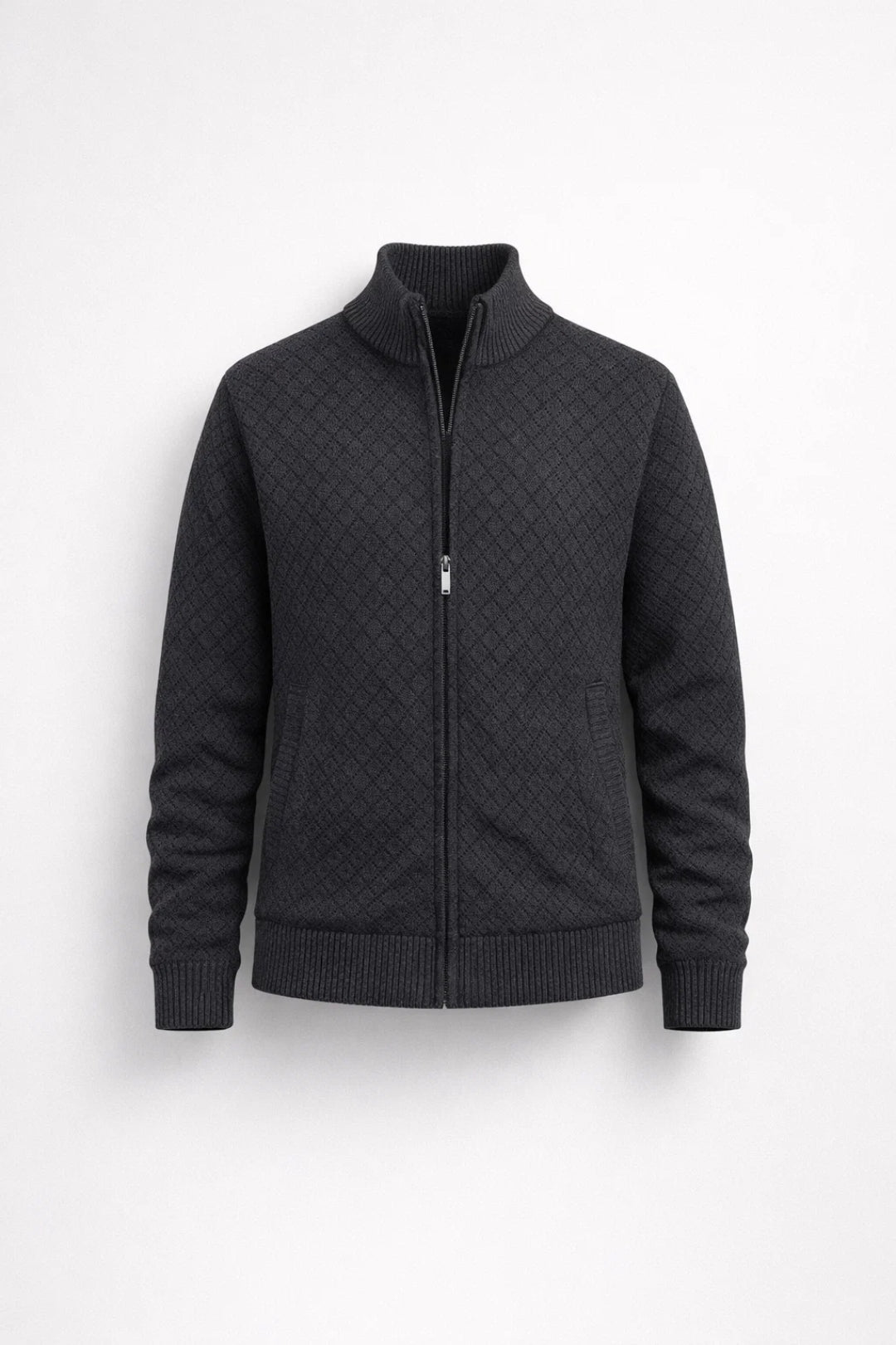 Riley | Men's Zip-Up Stand Collar Cardigan