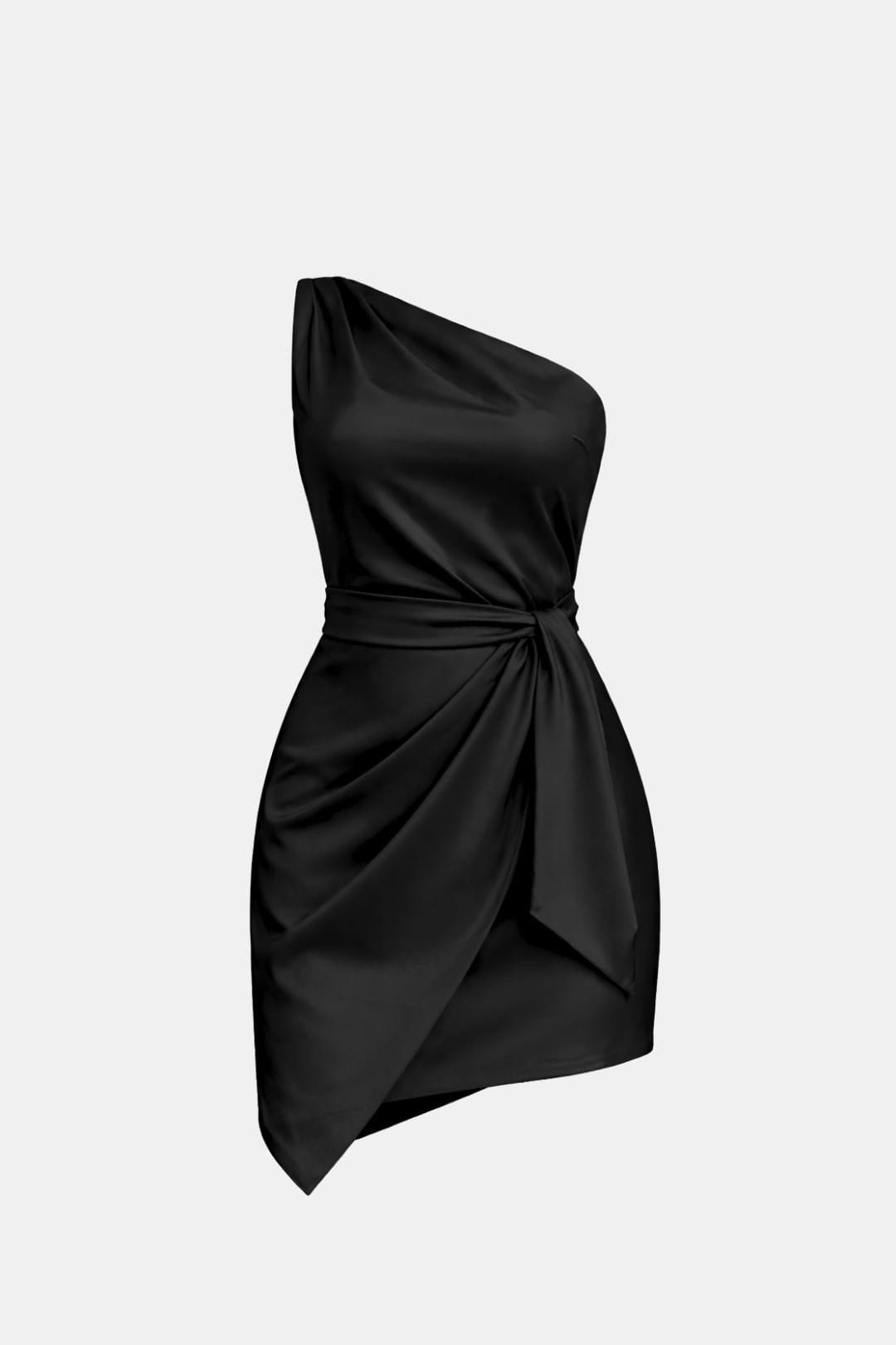 Sheila | Women's One-Shoulder Mini Wrap Dress