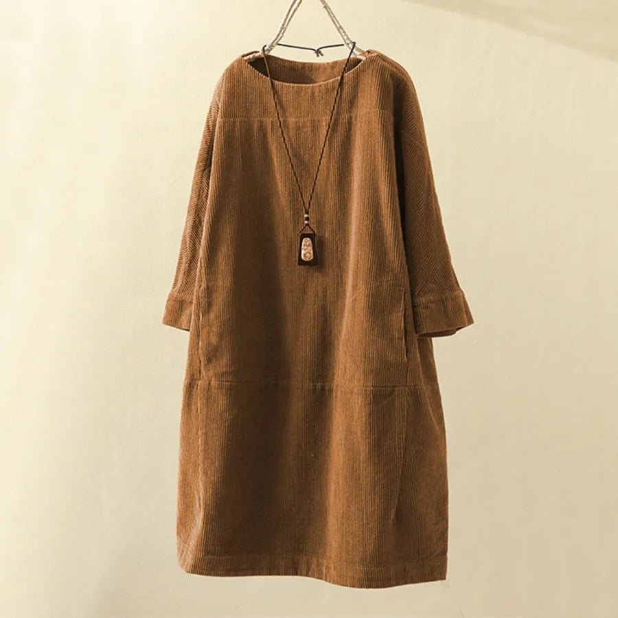 Sofia | Women's Long Sleeve A-Line Midi Dress