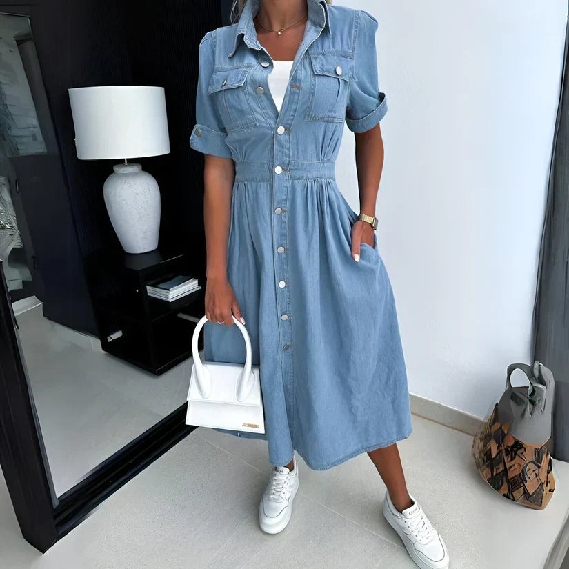 Sue | Women's Button-Down Midi Dress