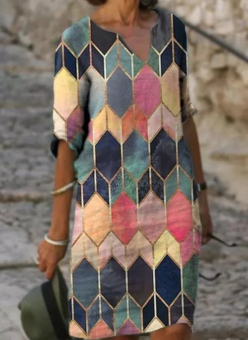 Tatum | Women's V-Neck Midi Dress
