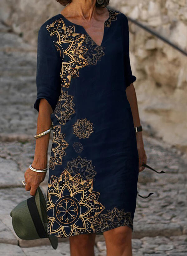 Tatum | Women's V-Neck Midi Dress