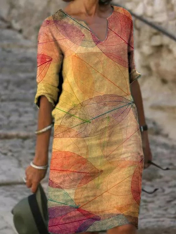 Tatum | Women's V-Neck Midi Dress