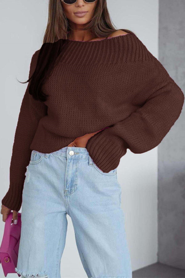 Teresa | Women's Oversized Off-the-Shoulder Sweater
