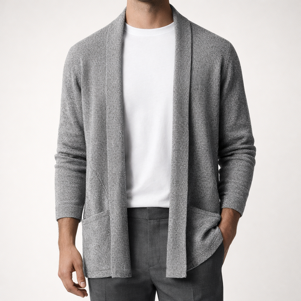 Theo | Men's Long Sleeve Open Front Cardigan