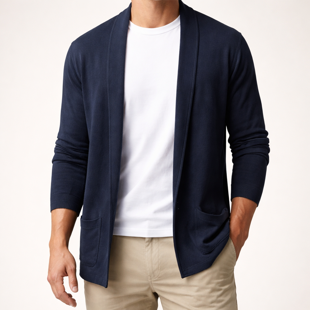 Theo | Men's Long Sleeve Open Front Cardigan