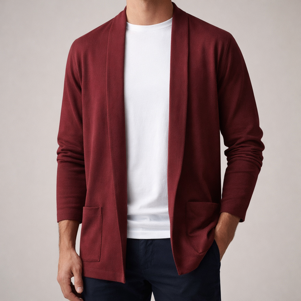 Theo | Men's Long Sleeve Open Front Cardigan