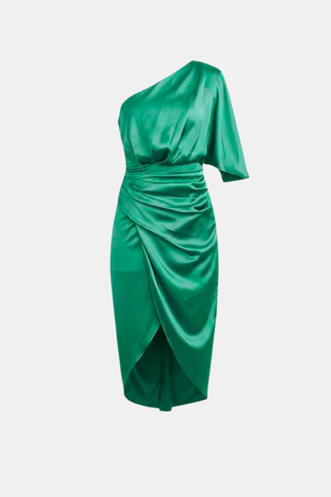 Tiffany | Women's One-Shoulder Wrap Midi Dress