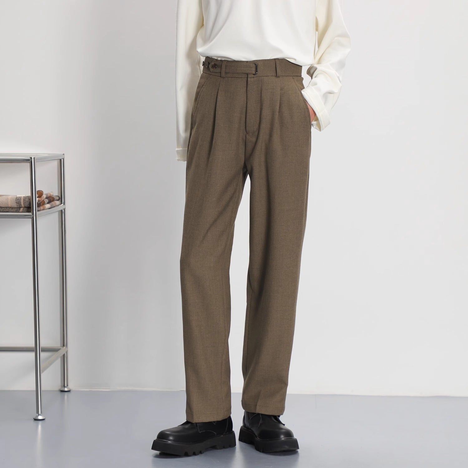 Victor | Men's High-Waisted Pleated Dress Pants