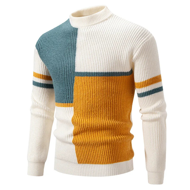 Vincent | Men's Color Block Pullover Sweater