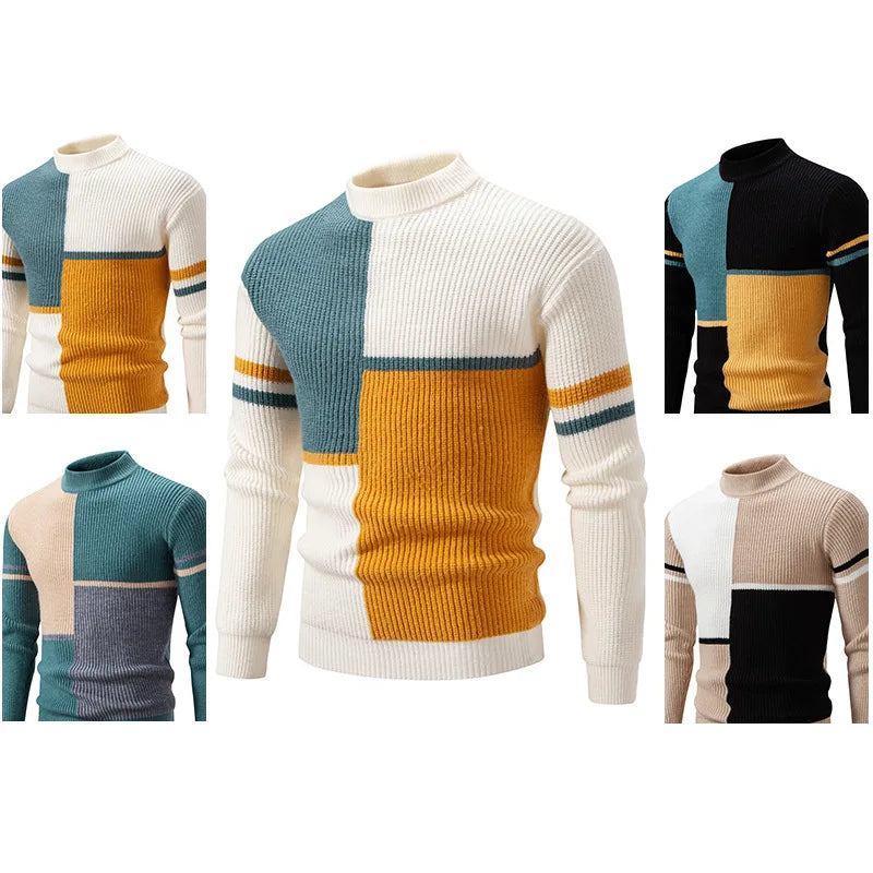 Vincent | Men's Color Block Pullover Sweater
