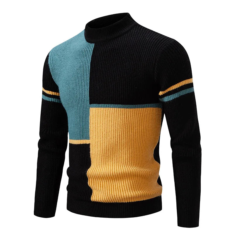 Vincent | Men's Color Block Pullover Sweater