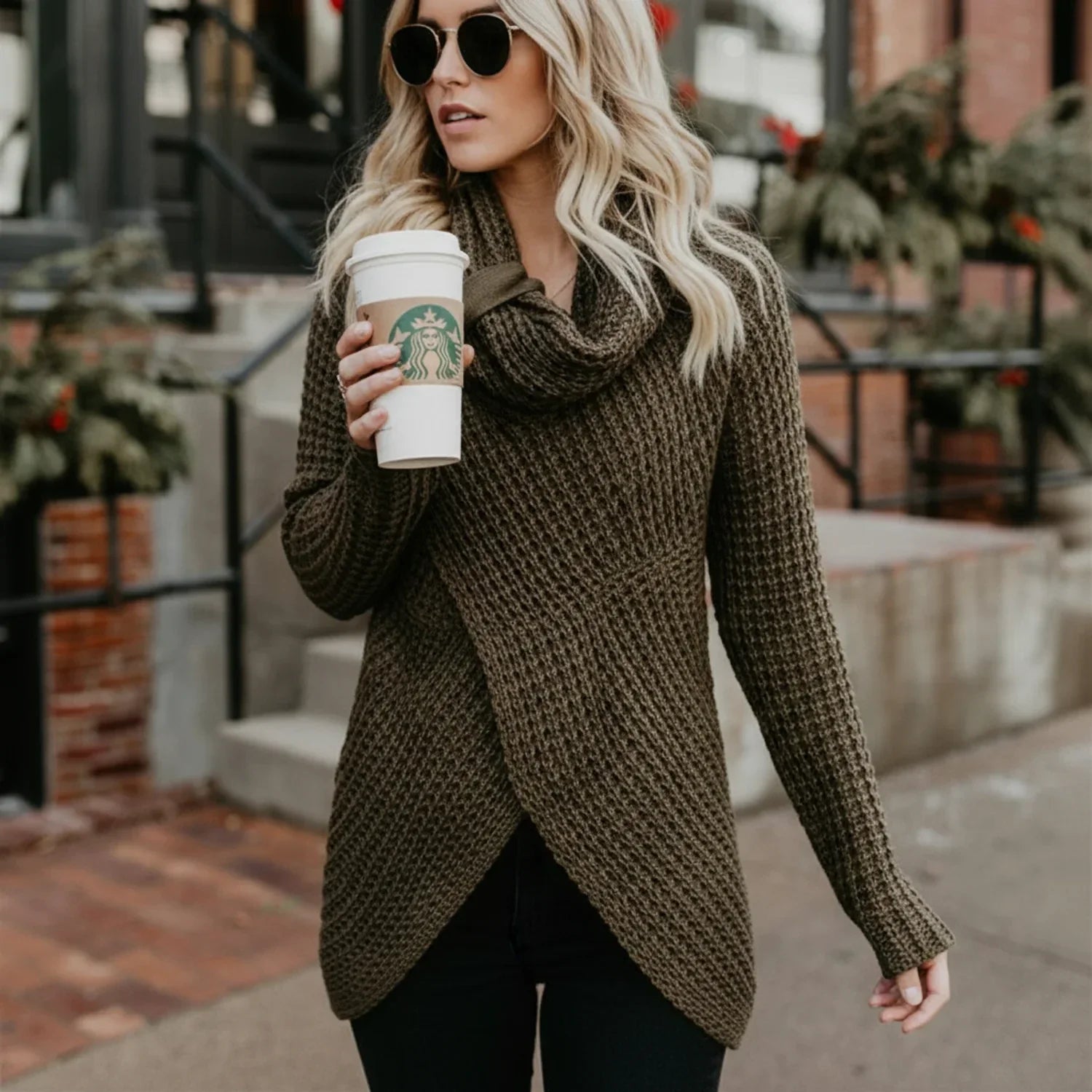 Winter Cozy Wrap-Front Cardigan for Women