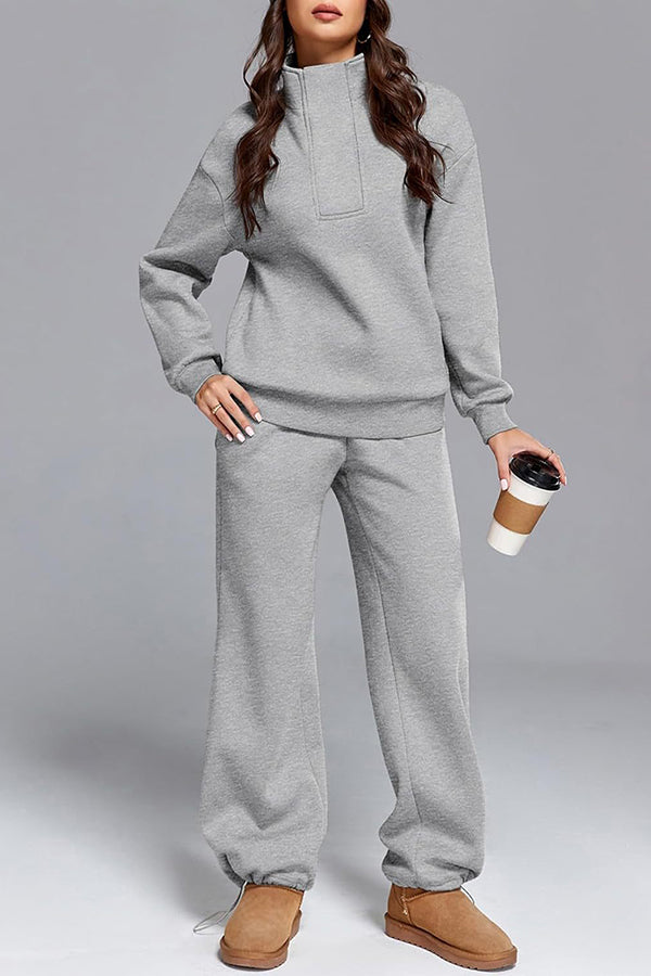 Zara | Women's Wide-Leg Relaxed Sweatpants Set